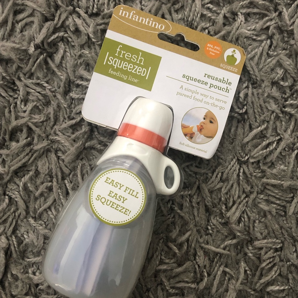 Infantino Fresh Squeezed Feeding Line Couple A Spoons & Reusable Squeeze Pouch - Picture 7 of 9